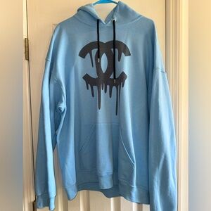 Custom CC Oversized Hoodie Sweatshirt Size Large